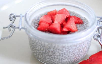 Ingrediencie na prípravu kakaového chia pudingu