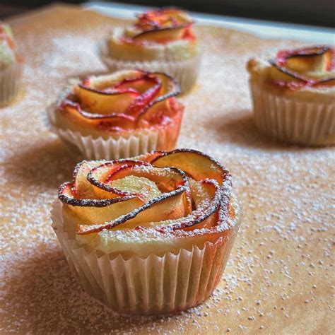 Jablkové muffiny v tvare ruže