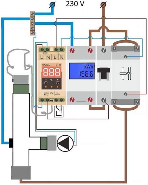 Schéma funkcie digitálneho termostatu