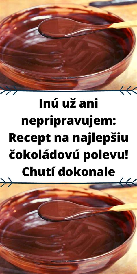 Tabuľka s receptami na čokoládovú polevu