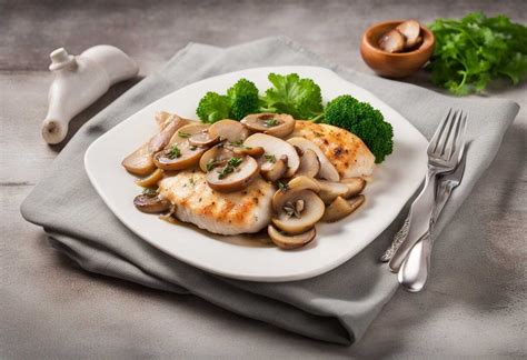 Divina na tanieri s hubami