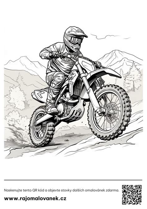 Ilustrácia terénnej motorky v lese