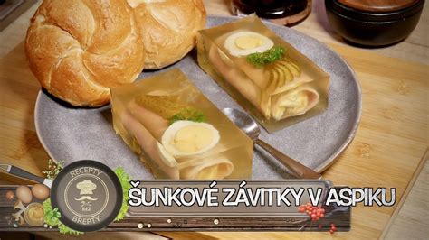 tabuľka s prehľadom receptov na šunkové závitky