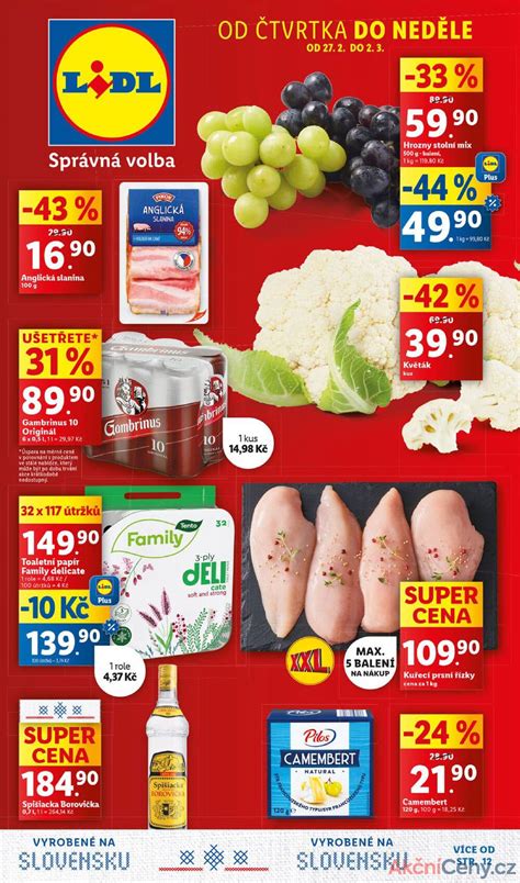 Leták Lidla s akciovou ponukou lososa
