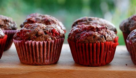 malinové muffiny s posypom