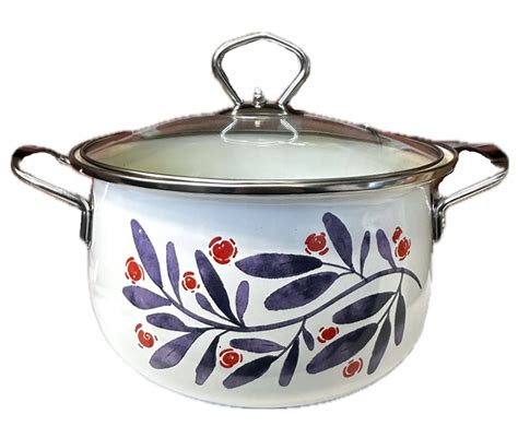 Smaltovaný hrniec s pokrievkou