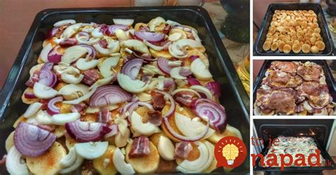 Vrstvený bravčový kastról v pekáči