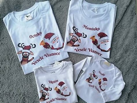 Vianočné rodinné tričká s motívom perníčka