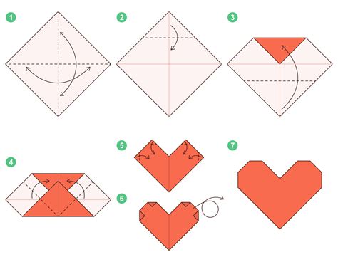 papierové srdiečka origami