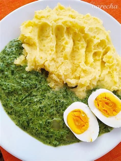 Špenátový prívarok s vajíčkom a zemiakmi