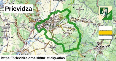 Mapa okresu Prievidza