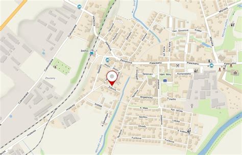 Mapa s vyznačenou ulicou Justičná v Prešove