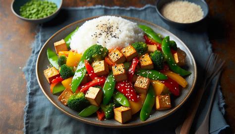 Tofu s rôznymi druhmi zeleniny