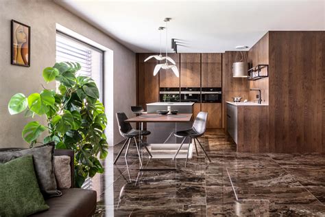 interiér s farbou mliečny karamel