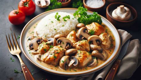 Ilustračná fotografia kuracieho mäsa v omáčke s hubami