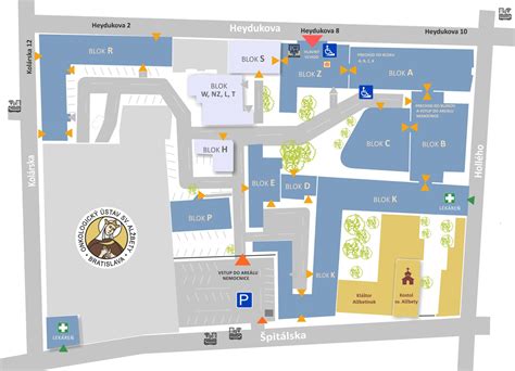 mapa Lučenca s vyznačenou reštauráciou
