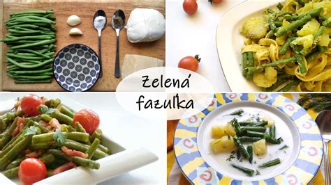 Zelená fazuľka na tanieri.
