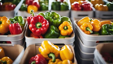 Zrelé plody papriky pripravené na zber