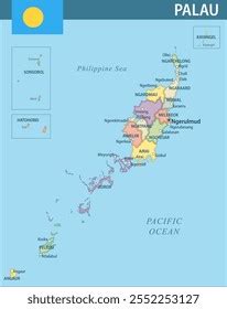 Mapa súostrovia Palau