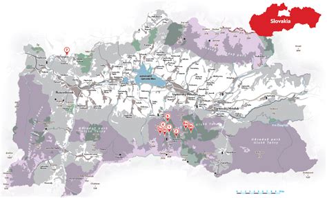 Mapa historických pevností v Liptove