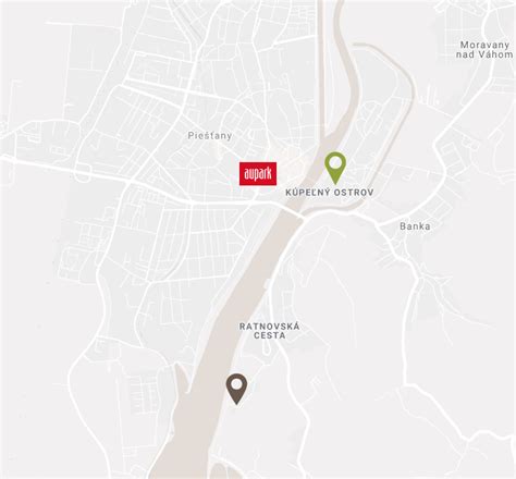 Mapa Piešťanského kúpeľného ostrova