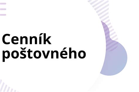 Cenník poštovného