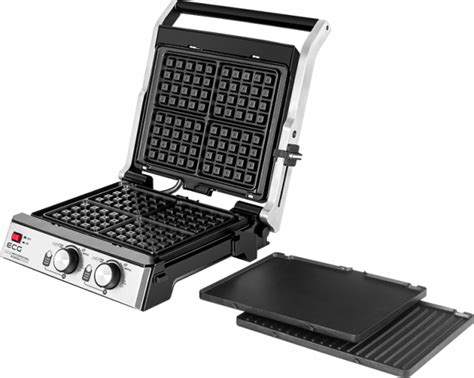 Schéma zobrazujúca 4 prevádzkové polohy grilu ECG KG 2033 Duo Grill & Waffle