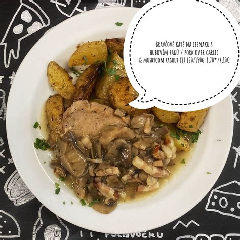 Hubové ragú pripravené na servírovanie