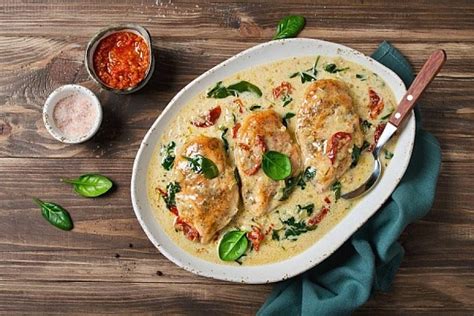 Zapečené kuracie prsia so špenátom a mozzarellou