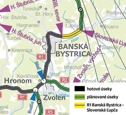 Mapa volebných obvodov Banskej Bystrice