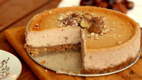 ozdobený gaštanový cheesecake