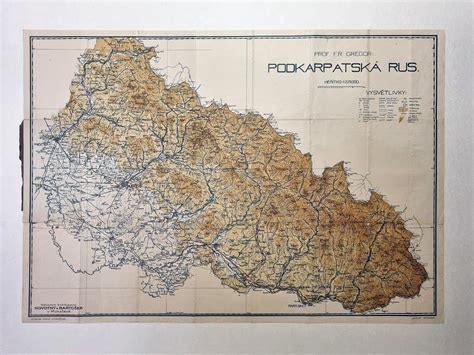 Mapa poľského Podkarpatska