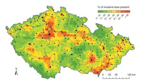 Mapa výskytu pstruha