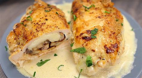 Kuracie prsia plnené syrom a špenátom v rúre