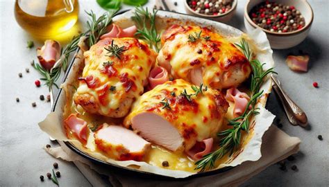 Kuracie kapsy so syrom niva a šunkou