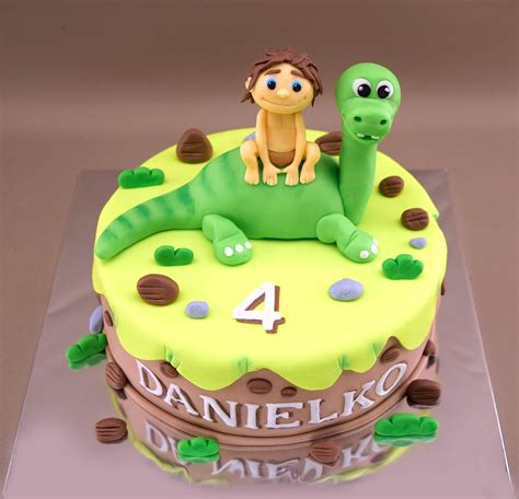 Detská torta s dinosaurom