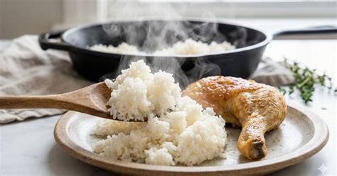 Čerstvo uvarená ryža v miske