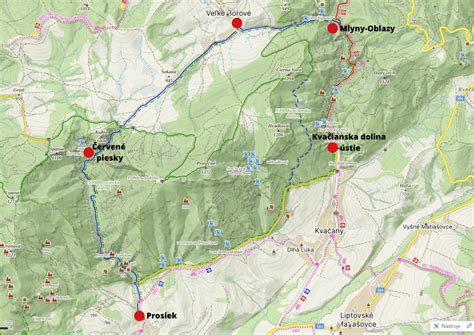 Mapa Slovenského krasu s vyznačenou Zádielskou dolinou