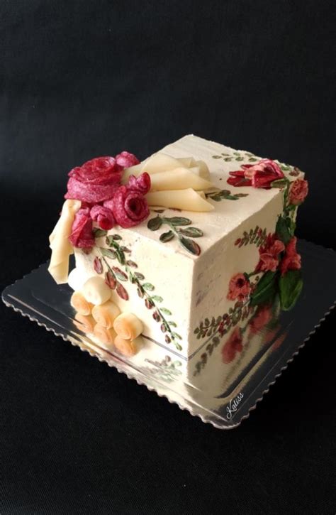 Ukážka torty zdobenej technikou patchwork