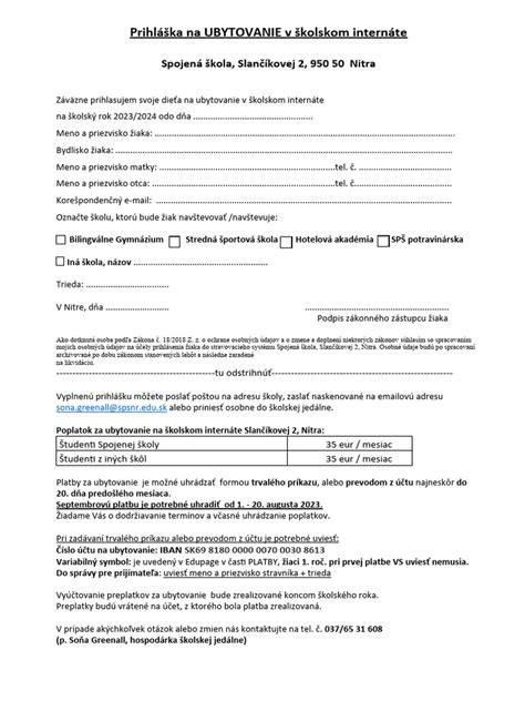 Ilustrácia prihlasovacieho formulára na stravovanie online