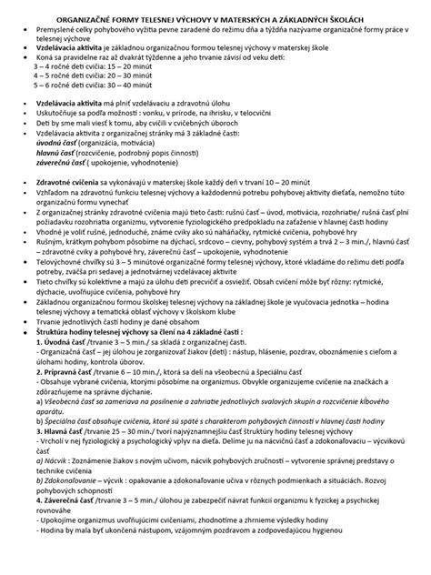 Diagram zobrazujúci rôzne organizačné formy výučby