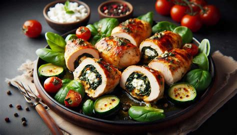 Plnenie kuracích pŕs špenátom a syrom