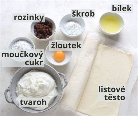 Suroviny na tvarohovo-marhuľový závin