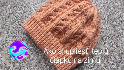 Štruktúra pletenej čiapky s listovým vzorom