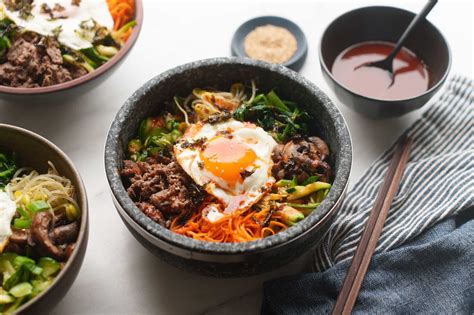 Misky s bibimbap