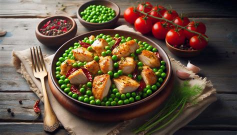 Ilustračné foto kuracieho mäsa s hráškom