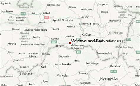 Mapa regiónu Moldava nad Bodvou