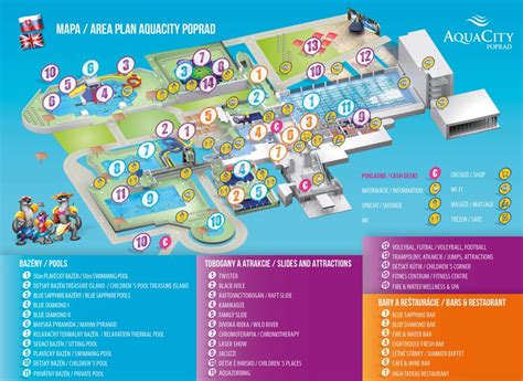 Mapa AquaCity Poprad