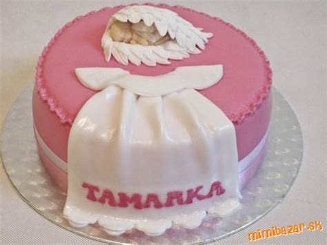 Krstinová torta s anjelikom