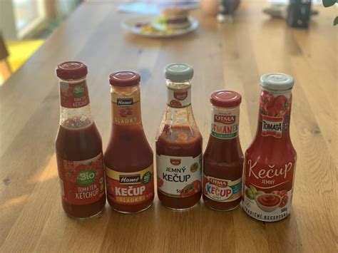 Porovnanie obalov testovaných kečupov